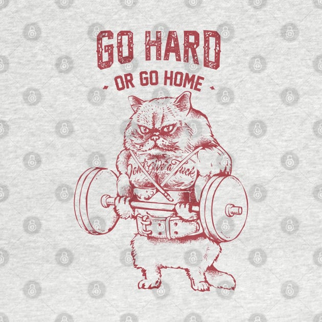 Go Hard or Go home Cat by huebucket
